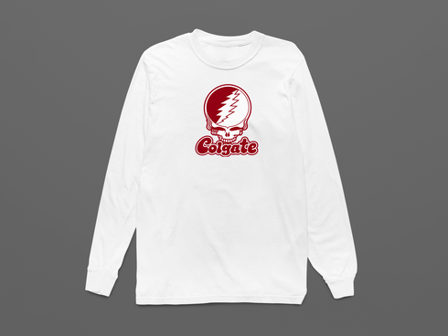Colgate Stealie Premium Unisex Long-Sleeve — Design: Colgate University — White