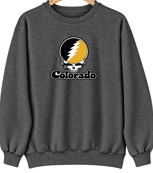 Colorado Stealie Premium Unisex Crewneck — Design: Colorado College — Dark Heather