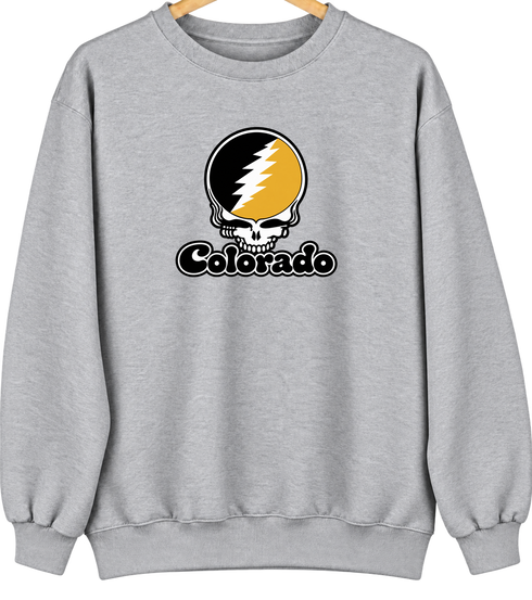 Colorado Stealie Premium Unisex Crewneck — Design: Colorado College — Sport Grey