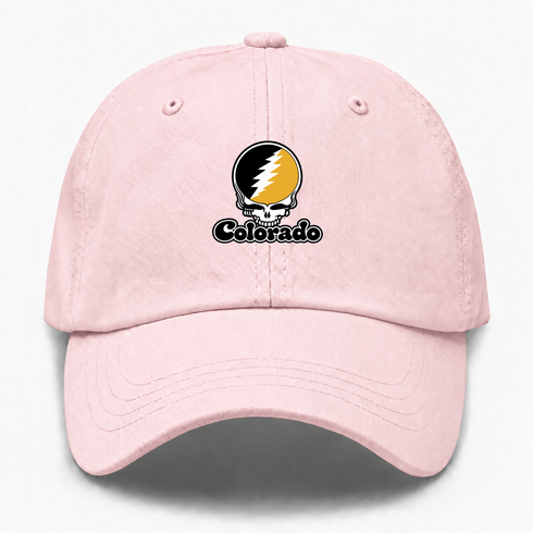 Colorado Stealie Premium Unisex Dad Hat — Design: Colorado College — Pink