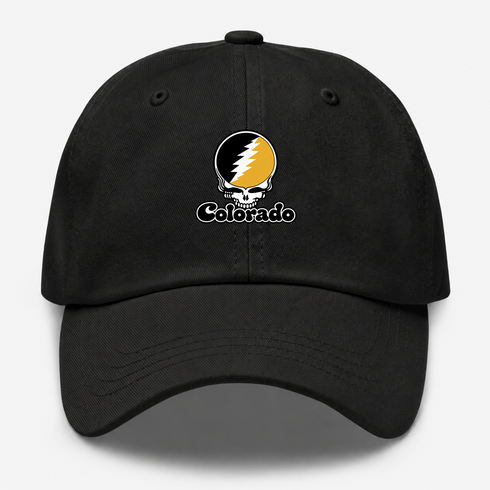 Colorado Stealie Premium Unisex Dad Hat — Design: Colorado College — Black