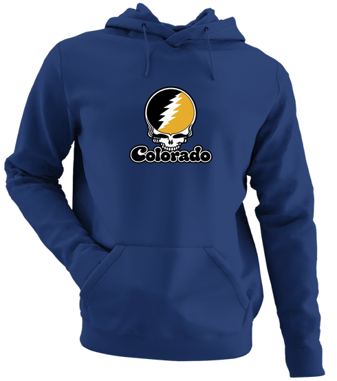 Colorado Stealie Premium Unisex Hoodie — Design: Colorado College — Navy