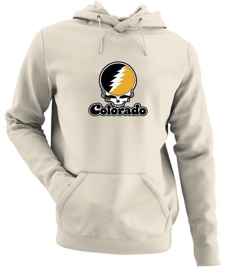 Colorado Stealie Premium Unisex Hoodie — Design: Colorado College — Sand