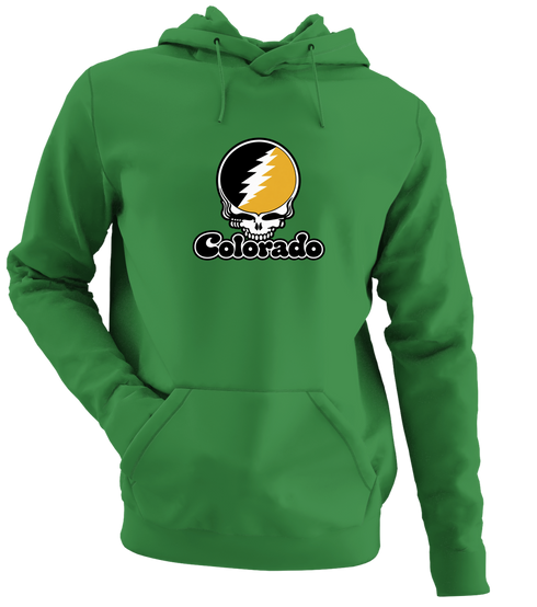 Colorado Stealie Premium Unisex Hoodie — Design: Colorado College — Irish Green