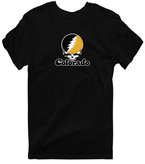 Colorado Stealie Premium Unisex T-Shirt — Design: Colorado College — Black