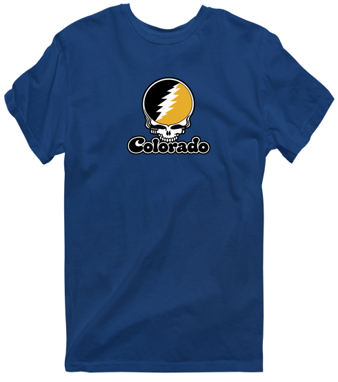 Colorado Stealie Premium Unisex T-Shirt — Design: Colorado College — Navy
