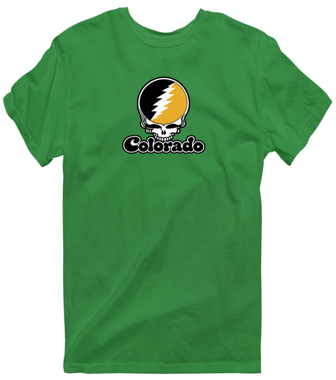 Colorado Stealie Premium Unisex T-Shirt — Design: Colorado College — Irish Green