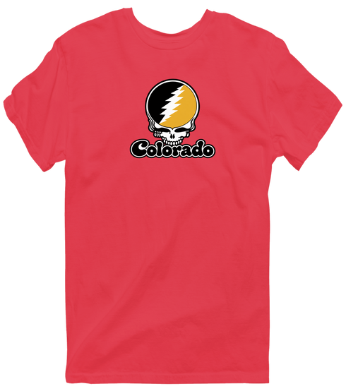 Colorado Stealie Premium Unisex T-Shirt — Design: Colorado College — Heather Red