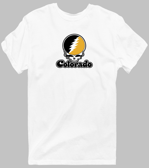 Colorado Stealie Premium Unisex T-Shirt — Design: Colorado College — White