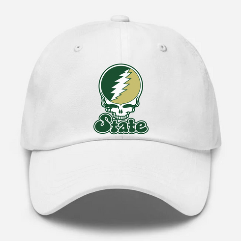 Colorado Stealie Premium Unisex Dad Hat — Design: Colorado State University — White