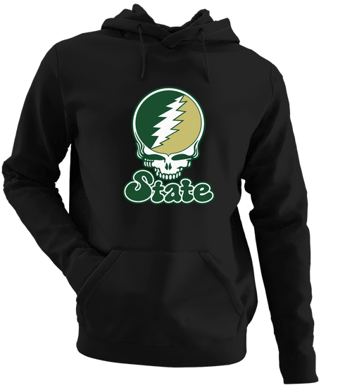 Colorado Stealie Premium Unisex Hoodie — Design: Colorado State University — Black