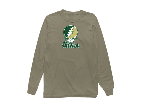Colorado Stealie Premium Unisex Long-Sleeve — Design: Colorado State University — Sandstone