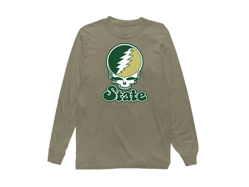 Colorado Stealie Premium Unisex Long-Sleeve — Design: Colorado State University — Sandstone