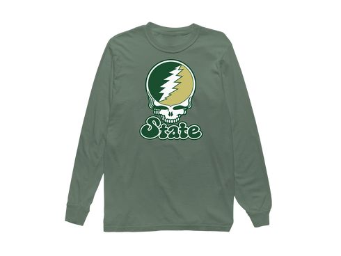 Colorado Stealie Premium Unisex Long-Sleeve — Design: Colorado State University — Light Green