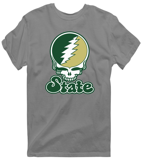 Colorado Stealie Premium Unisex T-Shirt — Design: Colorado State University — Dark Heather