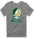 Colorado Stealie Premium Unisex T-Shirt — Design: Colorado State University — Dark Heather