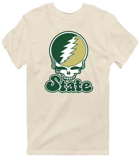 Colorado Stealie Premium Unisex T-Shirt — Design: Colorado State University — Sand