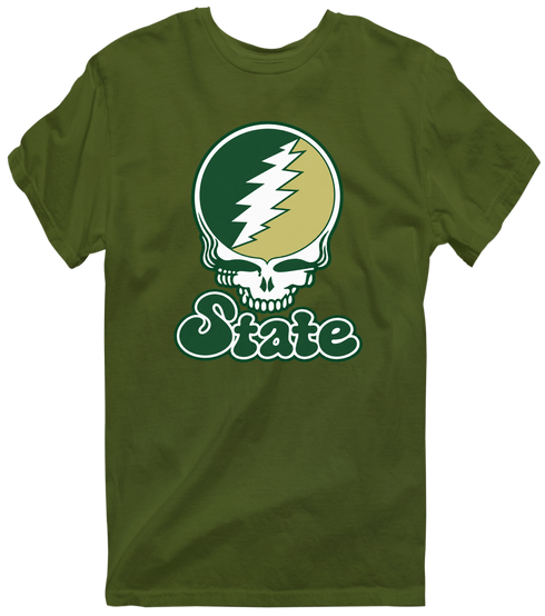 Colorado Stealie Premium Unisex T-Shirt — Design: Colorado State University — Military Green
