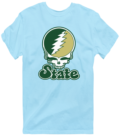 Colorado Stealie Premium Unisex T-Shirt — Design: Colorado State University — Light Blue