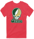 Colorado Stealie Premium Unisex T-Shirt — Design: Colorado State University — Heather Red