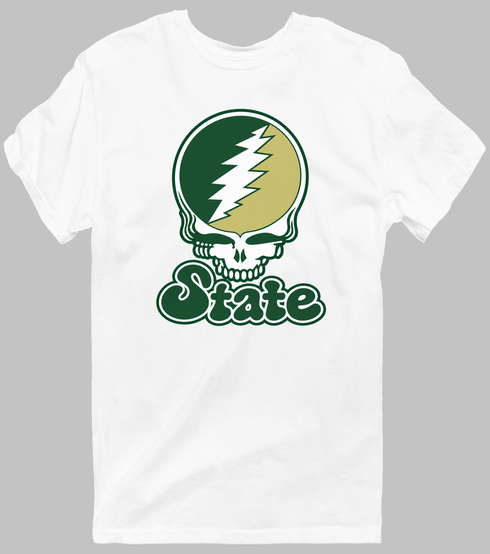 Colorado Stealie Premium Unisex T-Shirt — Design: Colorado State University — White