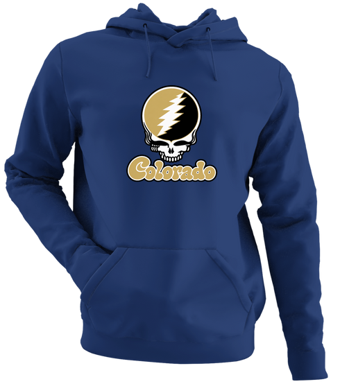 Colorado Stealie Premium Unisex Hoodie — Design: Colorado University of — Navy