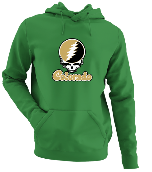 Colorado Stealie Premium Unisex Hoodie — Design: Colorado University of — Irish Green