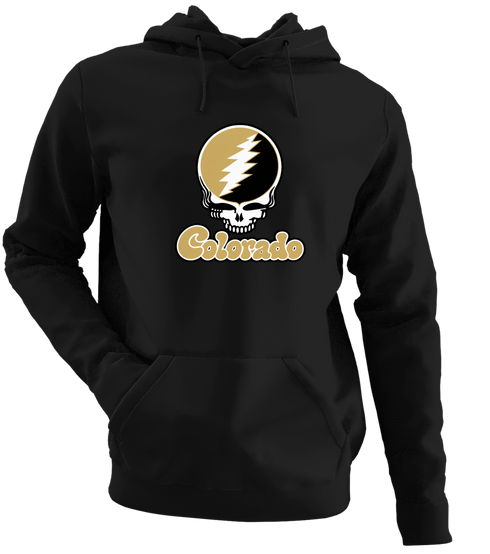 Colorado Stealie Premium Unisex Hoodie — Design: Colorado University of — Black