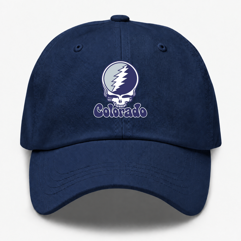 Colorado Baseball Stealie Grateful Dead Dad Hat — Colorado Rockies — Navy