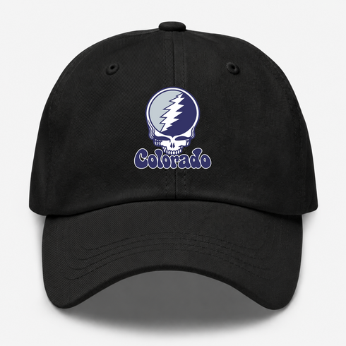 Colorado Baseball Stealie Grateful Dead Dad Hat — Colorado Rockies — Black