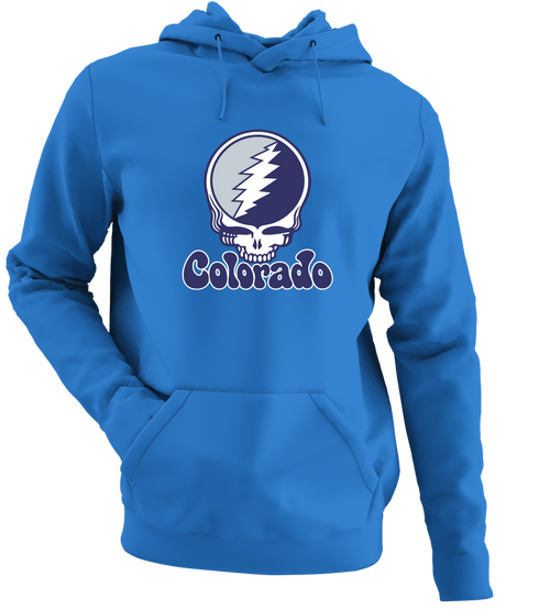 Colorado Baseball Stealie Grateful Dead Hoodie — Colorado Rockies — Heather Royal