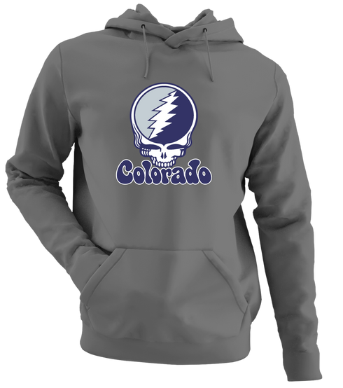 Colorado Baseball Stealie Grateful Dead Hoodie — Colorado Rockies — Charcoal