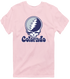 Colorado Baseball Stealie Grateful Dead T-Shirt — Colorado Rockies — Light Pink