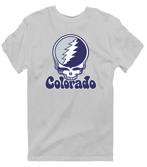 Colorado Baseball Stealie Grateful Dead T-Shirt — Colorado Rockies — Sport Grey