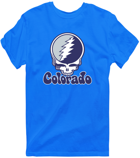 Colorado Baseball Stealie Grateful Dead T-Shirt — Colorado Rockies — Royal