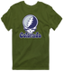 Colorado Baseball Stealie Grateful Dead T-Shirt — Colorado Rockies — Military Green