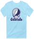 Colorado Baseball Stealie Grateful Dead T-Shirt — Colorado Rockies — Light Blue