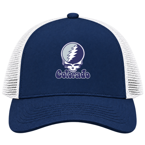 Colorado Baseball Stealie Grateful Dead Trucker Cap — Colorado Rockies — Navy/White