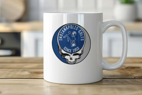 Grateful Dead - Indianapolis Colts Stealie 15 Ounce Coffee Mug - StealieShop