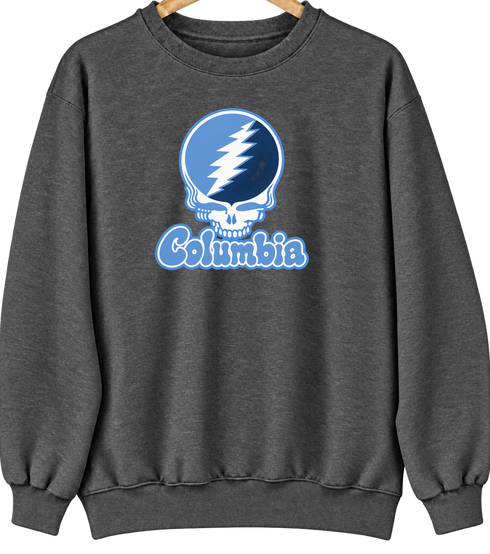 Columbia Stealie Premium Unisex Crewneck — Design: Columbia University — Dark Heather