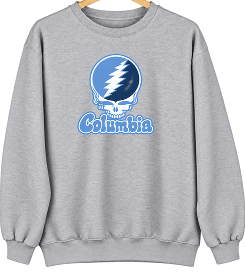 Columbia Stealie Premium Unisex Crewneck — Design: Columbia University — Sport Grey