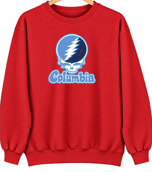Columbia Stealie Premium Unisex Crewneck — Design: Columbia University — Red