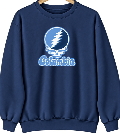 Columbia Stealie Premium Unisex Crewneck — Design: Columbia University — Navy