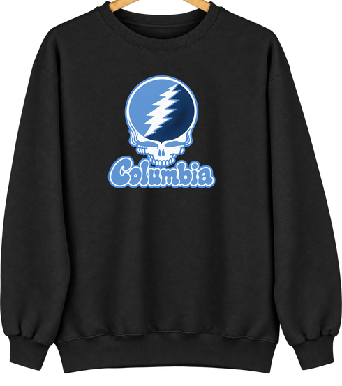 Columbia Stealie Premium Unisex Crewneck — Design: Columbia University — Black