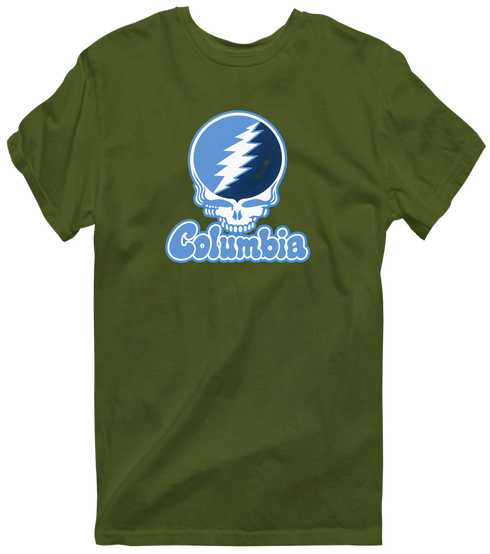 Columbia Stealie Premium Unisex T-Shirt — Design: Columbia University — Military Green