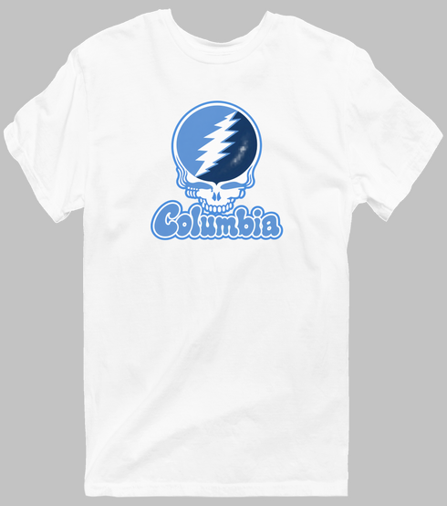 Columbia Stealie Premium Unisex T-Shirt — Design: Columbia University — White
