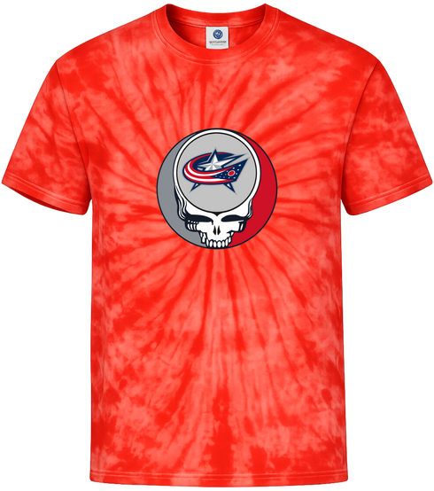 Columbus Blue Jackets Stealie Tie-Dye T-Shirt