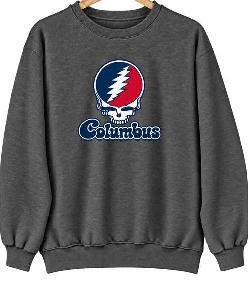 Columbus Stealie Premium Unisex Crewneck — Design: Columbus State University — Dark Heather