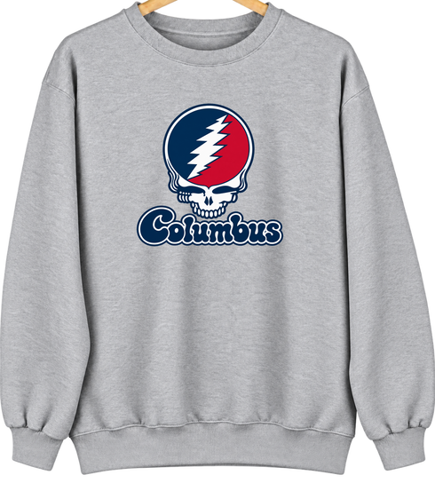 Columbus Stealie Premium Unisex Crewneck — Design: Columbus State University — Sport Grey