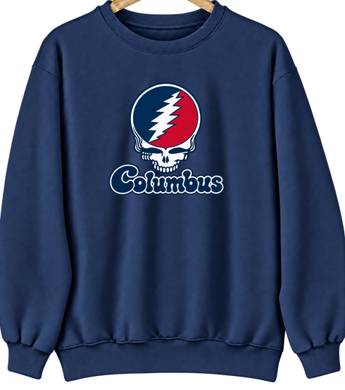 Columbus Stealie Premium Unisex Crewneck — Design: Columbus State University — Navy
